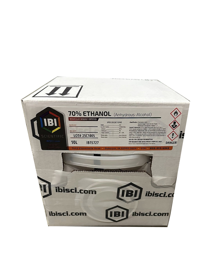 70% Ethanol (Anhydrous Alcohol) - 10 Liter